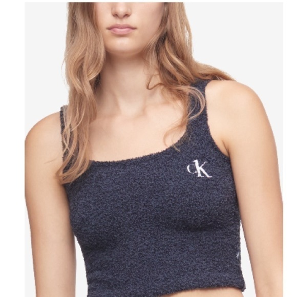 New Calvin Klein Women's Ck One Plush Lounge Tank Top. Size Large - Picture 5 of 7